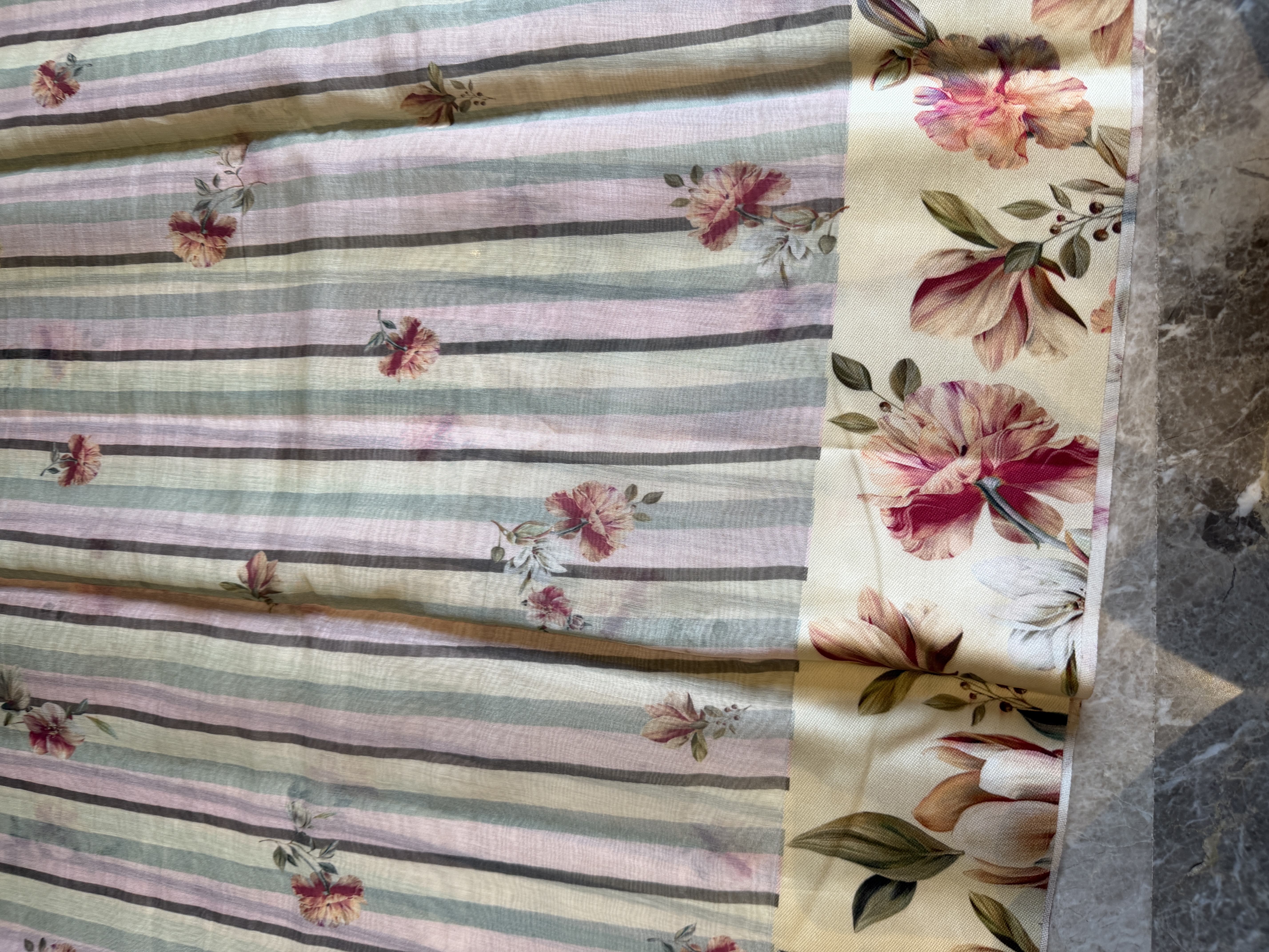 Silk Chanderi Unstitched Suit Set with Dupatta — Silk Chanderi, Chanderi, Madhya Pradesh, view 4