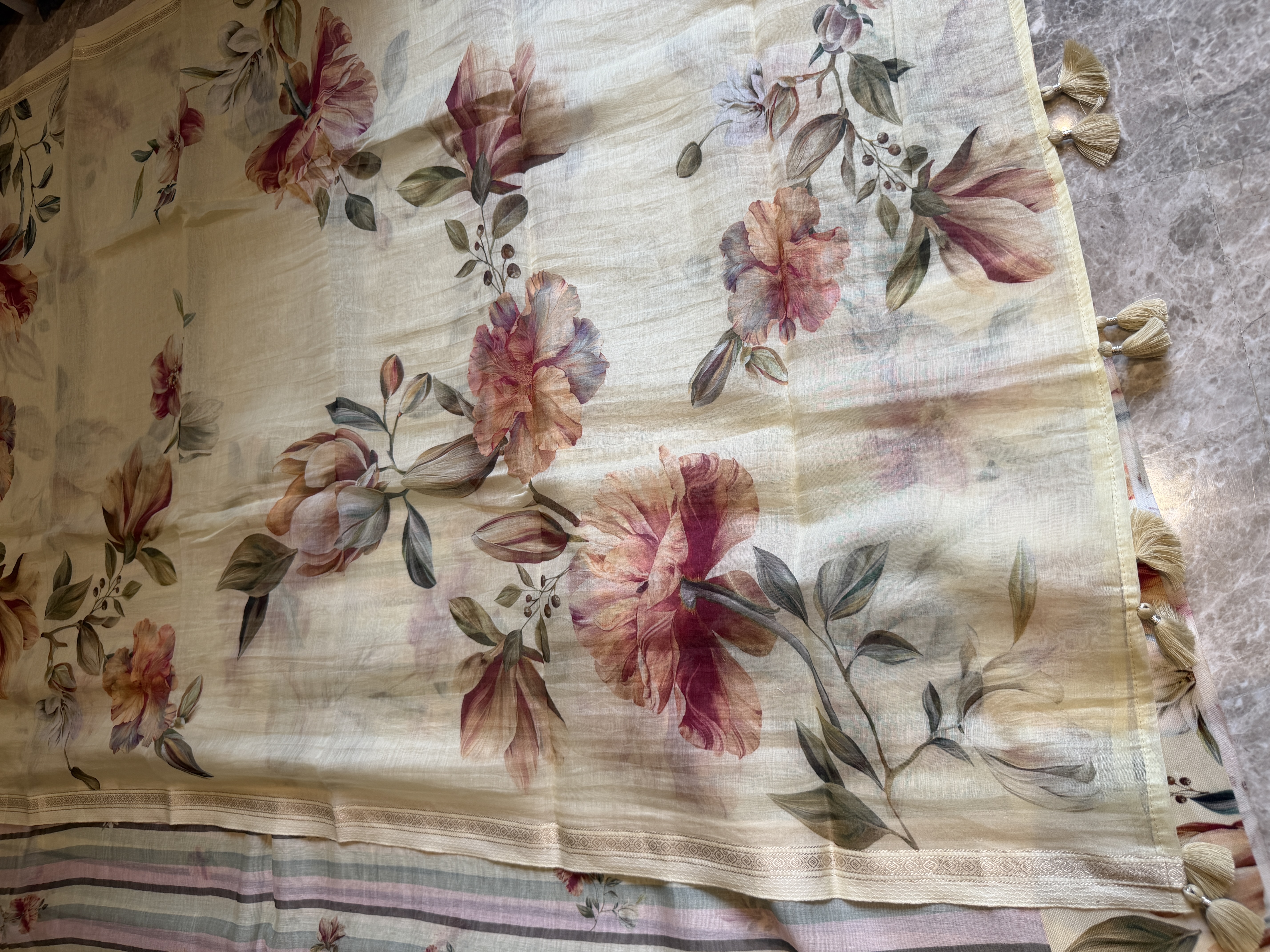 Silk Chanderi Unstitched Suit Set with Dupatta — Silk Chanderi, Chanderi, Madhya Pradesh, view 8