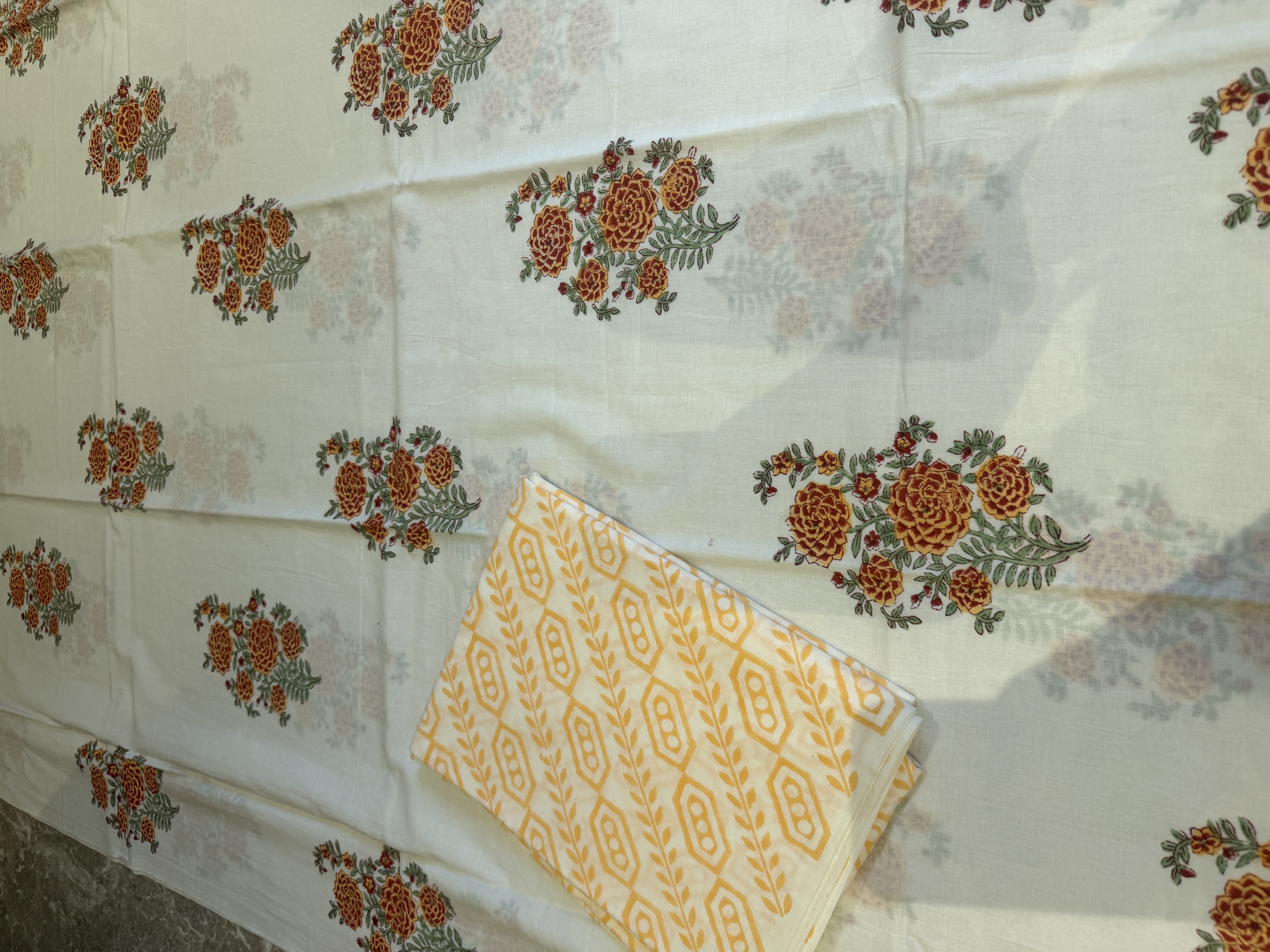 Pure Cotton Hand Block Print Unstitched Suit Set — Pure Cotton, Rajasthan, view 4