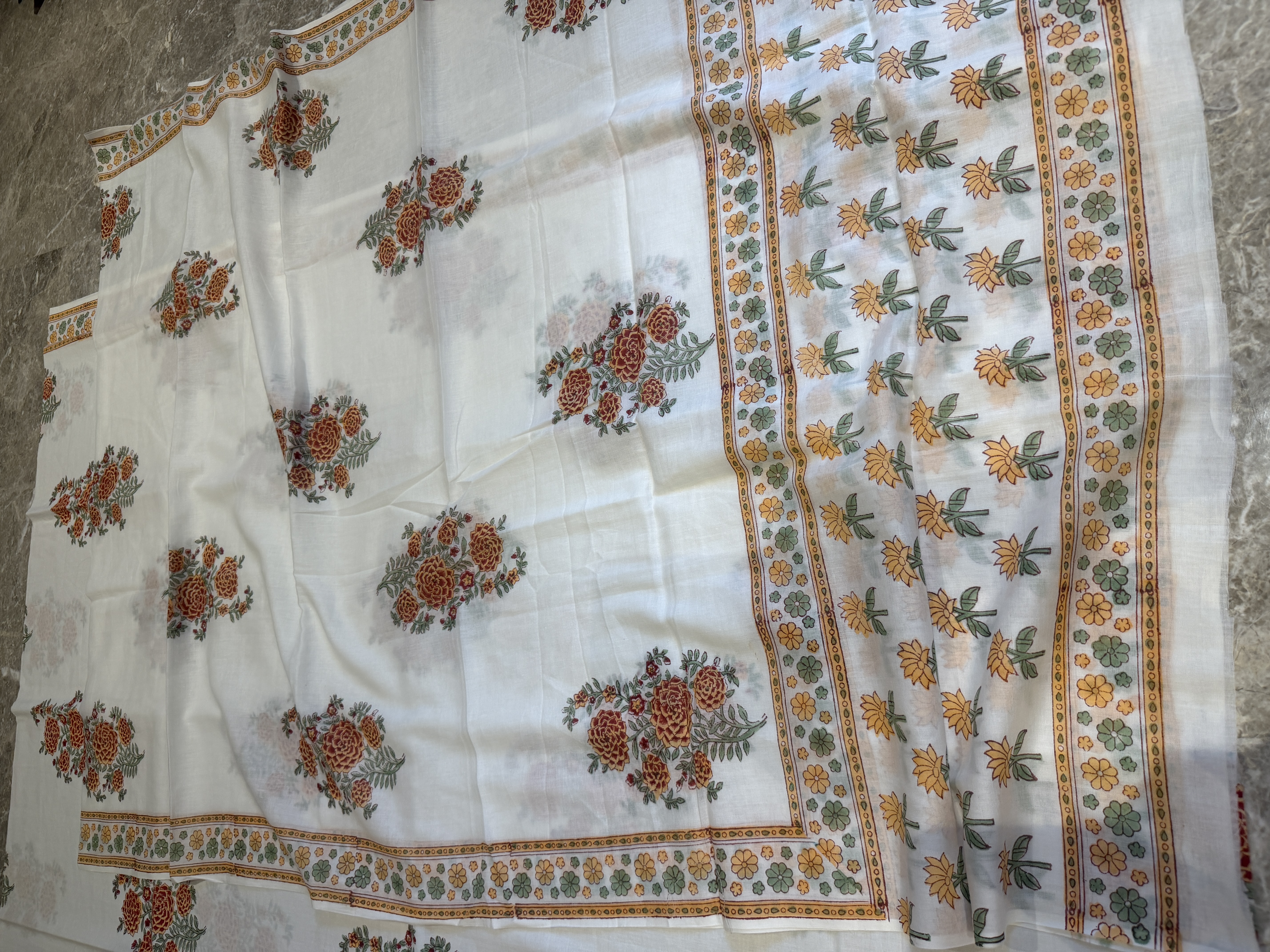 Pure Cotton Hand Block Print Unstitched Suit Set — Pure Cotton, Rajasthan, view 2