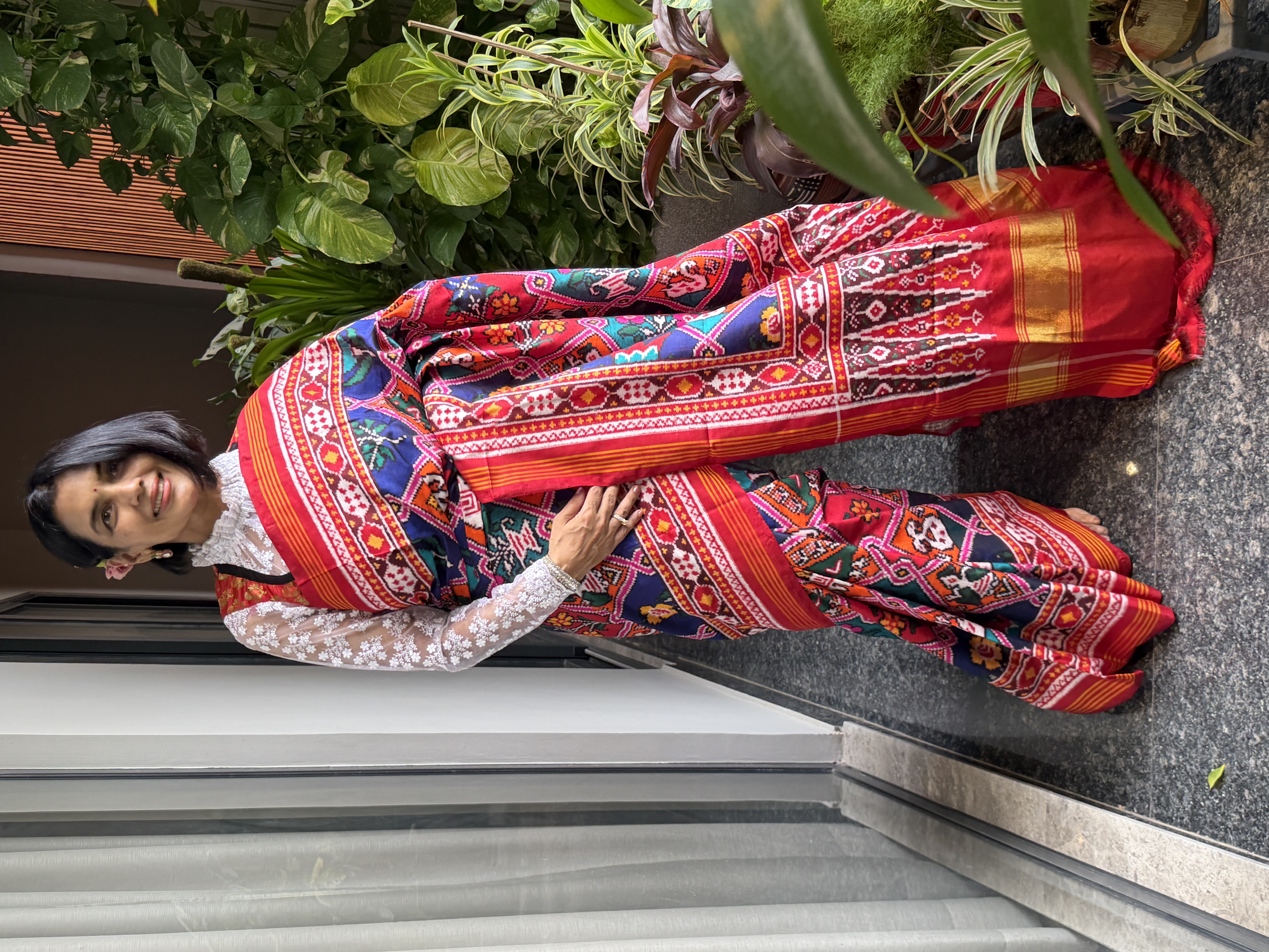 Double Ikat Rangkaat Patan Patola Silk Saree — Patan Patola, Pure Silk, Patan, Gujarat, view 4