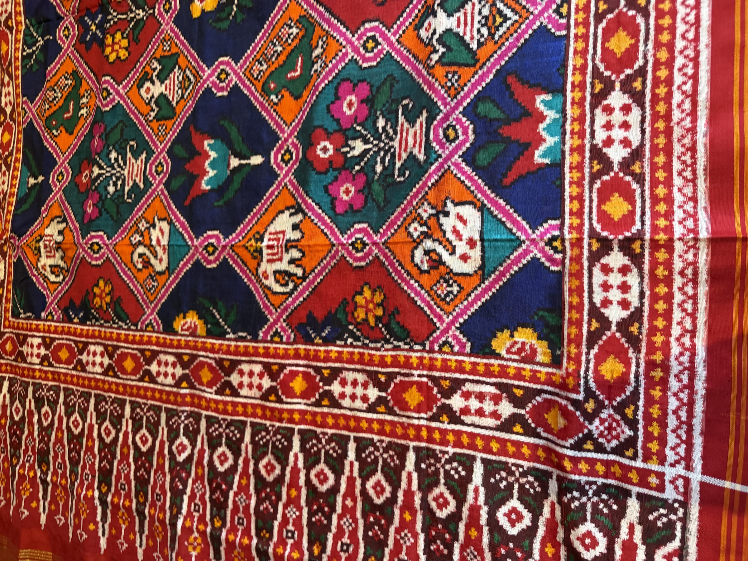 Double Ikat Rangkaat Patan Patola Silk Saree — Patan Patola, Pure Silk, Patan, Gujarat, view 10