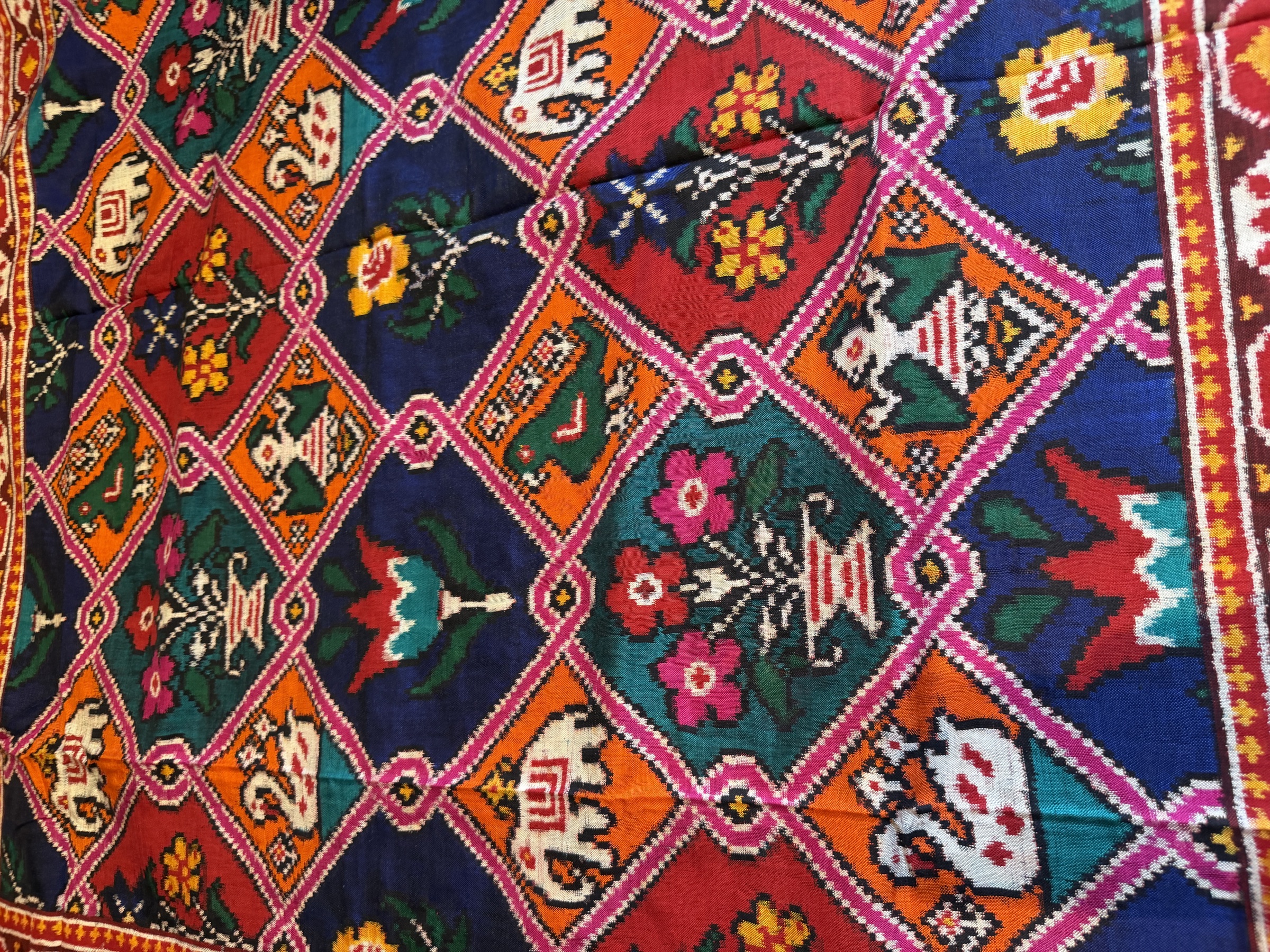 Double Ikat Rangkaat Patan Patola Silk Saree — Patan Patola, Pure Silk, Patan, Gujarat, view 13