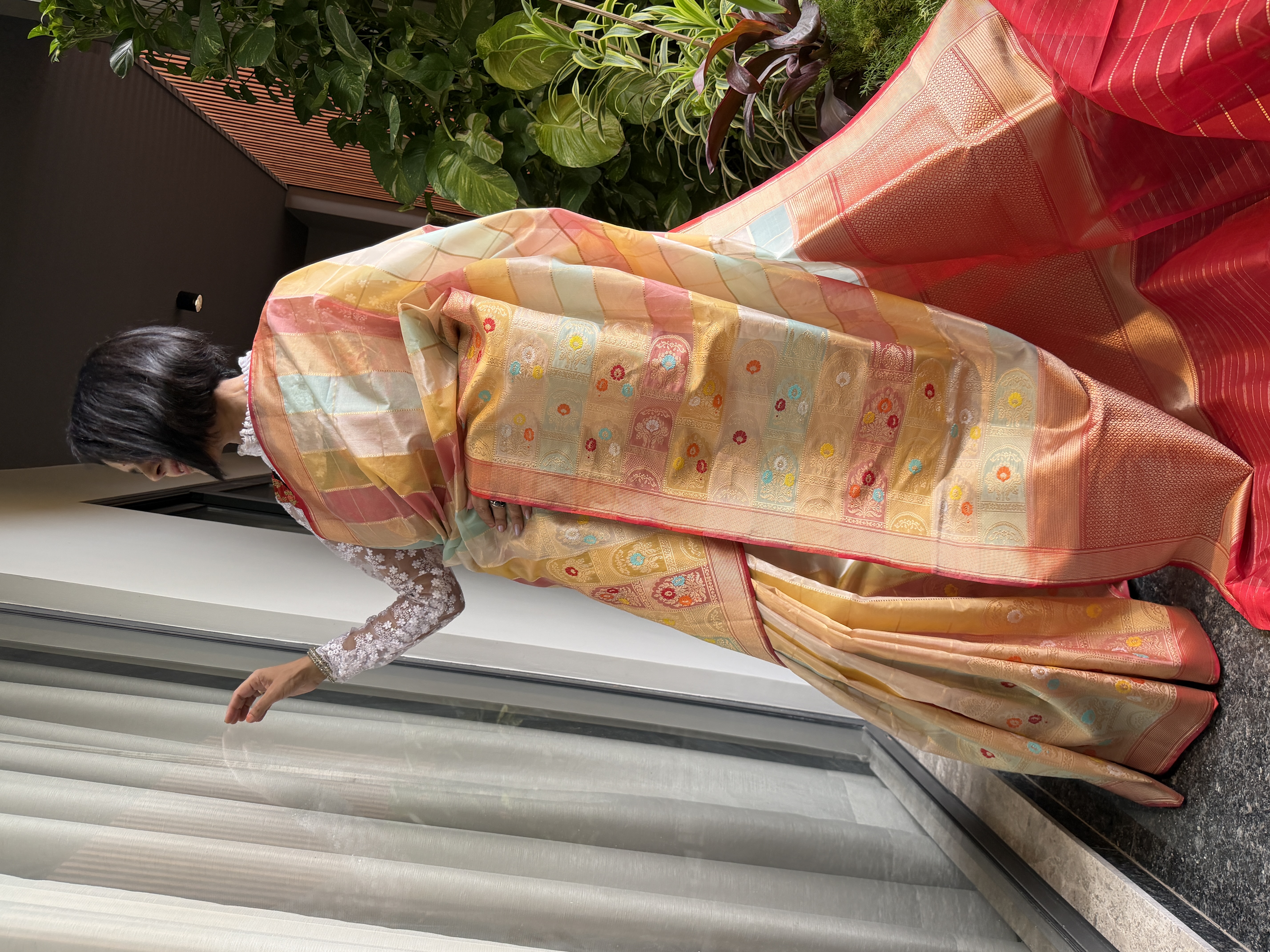 Kora Silk Tissue Pastel Rangkaat Banarasi with Kaduwa Meenakari Zari — Banarasi, Kora Silk Tissue, Varanasi, Uttar Pradesh