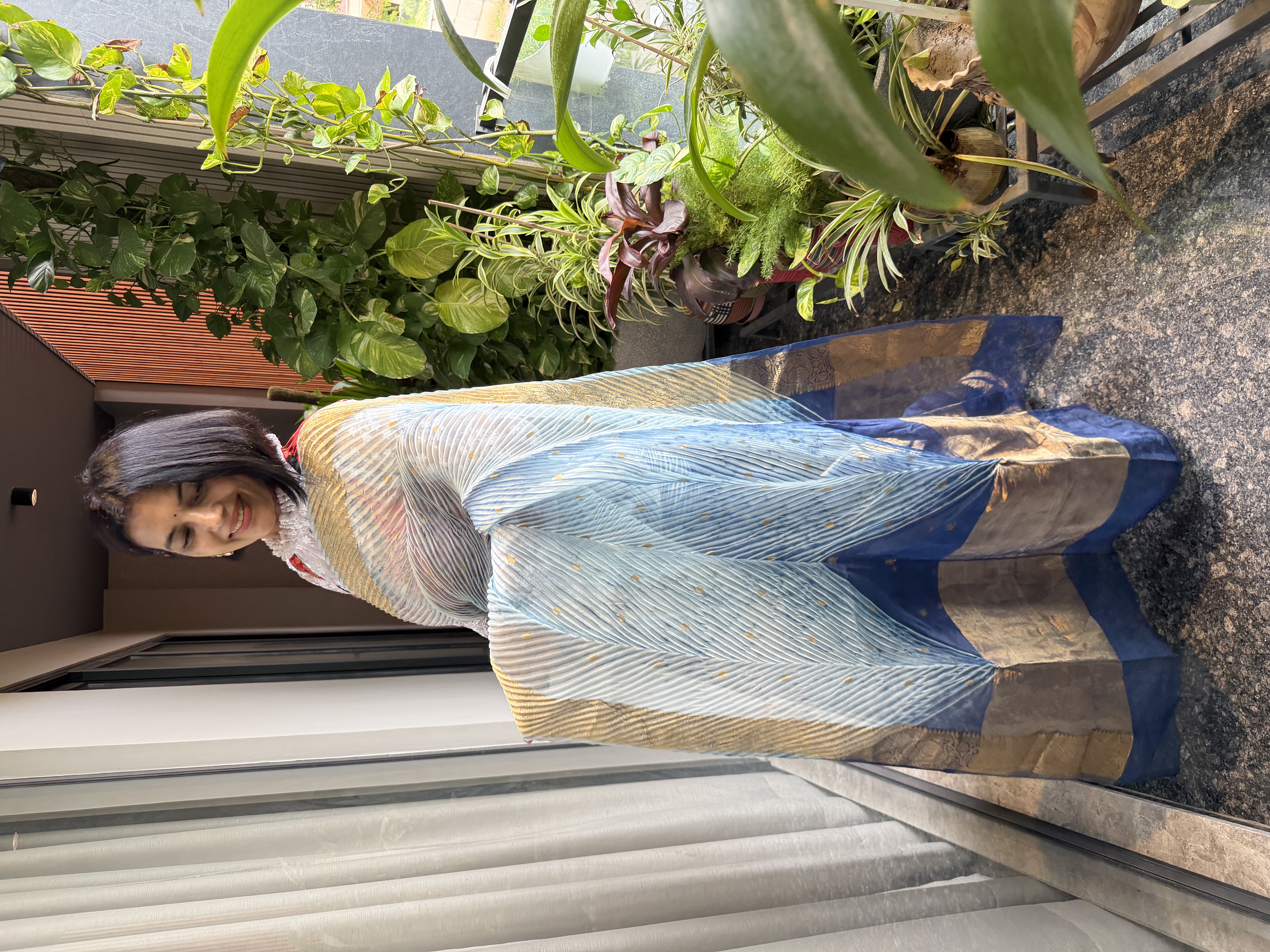 Half & Half Hand Tie-Dye Shibori Silk Banarasi Saree — Banarasi, Silk, Varanasi, Uttar Pradesh